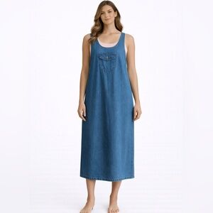 Blue Denim Sleeveless Jean Dress